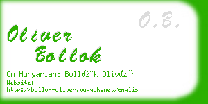 oliver bollok business card